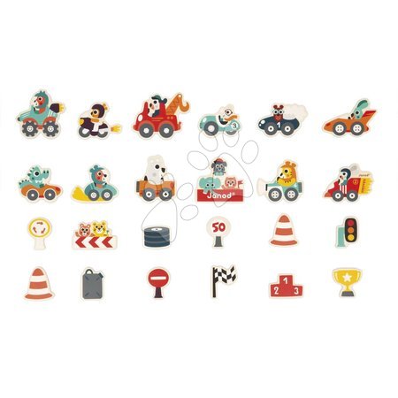 Магнити за деца | Страница 2 - Дървени магнитчета Коли Car Magnets Janod_1