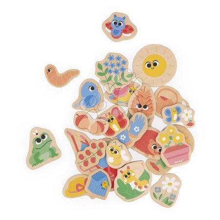 Магнити за деца - Дървени магнитчета Градина Garden Magnets Janod - 2