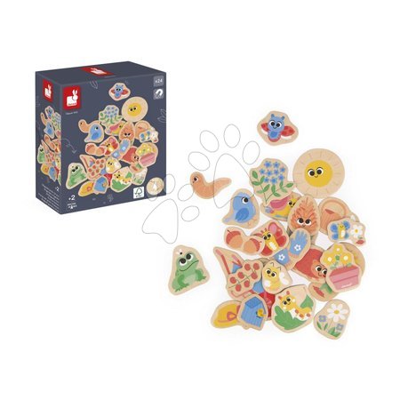 Магнити за деца - Дървени магнитчета Градина Garden Magnets Janod - 3