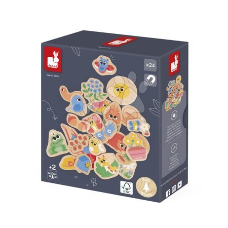 Магнити за деца - Дървени магнитчета Градина Garden Magnets Janod - 4