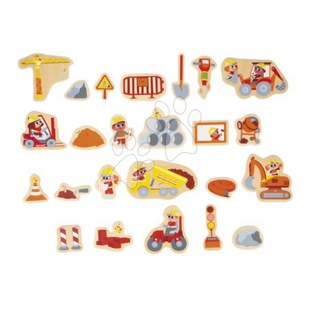 Магнити за деца | Страница 2 - Дървени магнитчета На строежа Construction Equipment Magnets Janod_1