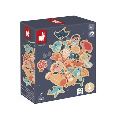 Магнити за деца | Страница 2 - Дървени магнитчета Морски свят Sea Life Magnets Janod