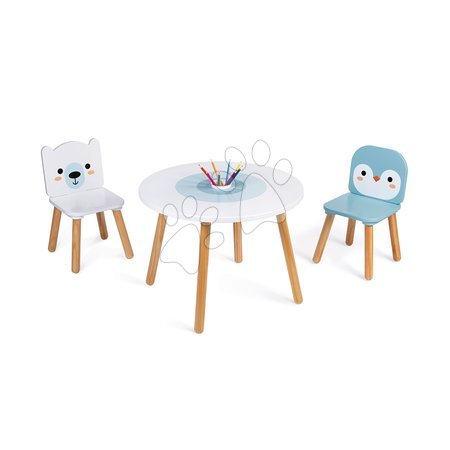 Детски дървен мебели - Drevený stolík so stoličkami Table and Chairs Polar Janod