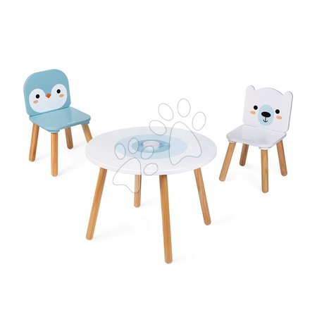 Детски дървен мебели - Drevený stolík so stoličkami Table and Chairs Polar Janod_1