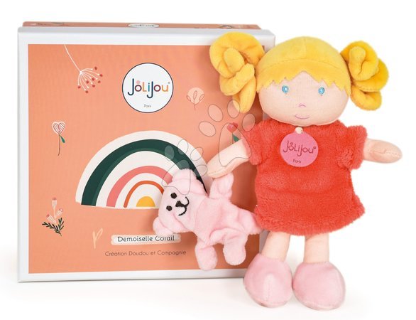 Hadrové panenky - Panenka pro miminka Mrs Corail My First Doll Jolijou - 3