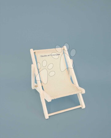 Játékbaba etetőszékek - Fa strand szék játékbabáknak Folding Deckchair My little furniture Jolijou - 3