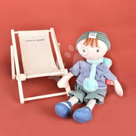 Chaises pour poupées - Drevená plážová stolička pre bábiky Folding Deckchair My little furniture Jolijou_1