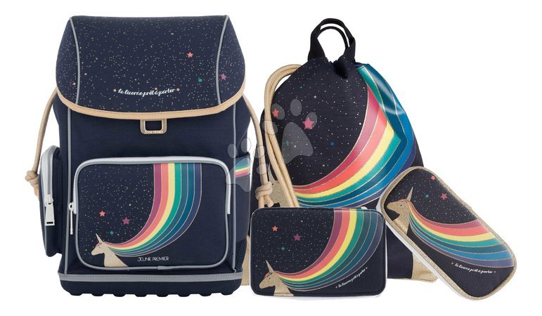 Schultaschen und Rucksäcke - Set Großer Schulranzen Ergomaxx Unicorn Gold Jeune Premier - 5