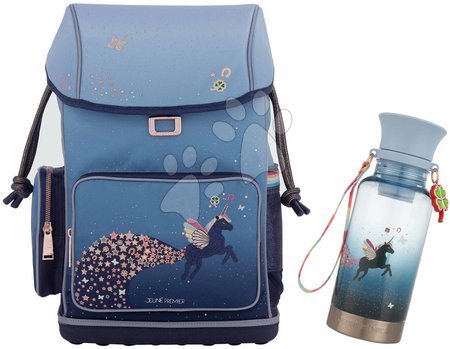 Sady školních pomůcek - Set školní batoh velký Ergomaxx Unicorn Universe a láhev na vodu Jeune Premier