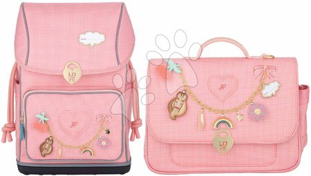 Školské potreby - Set školský batoh veľký Ergomaxx Vichy Love Pink a školská aktovka Mini Jeune Premier