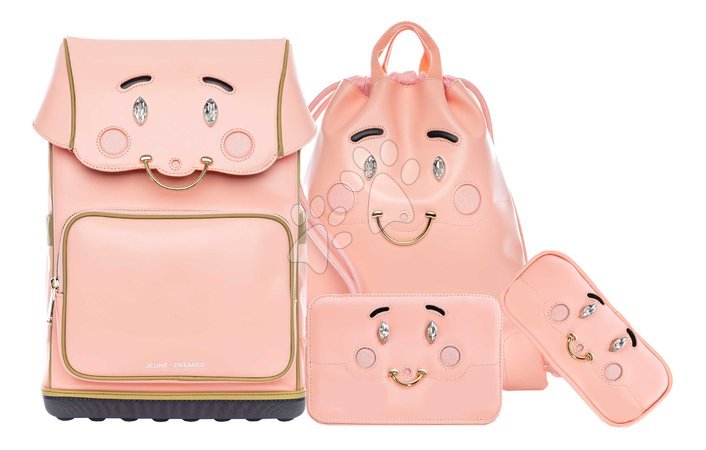 Set: Großer Schulrucksack Ergomaxx BFF Pink von Jeune Premier