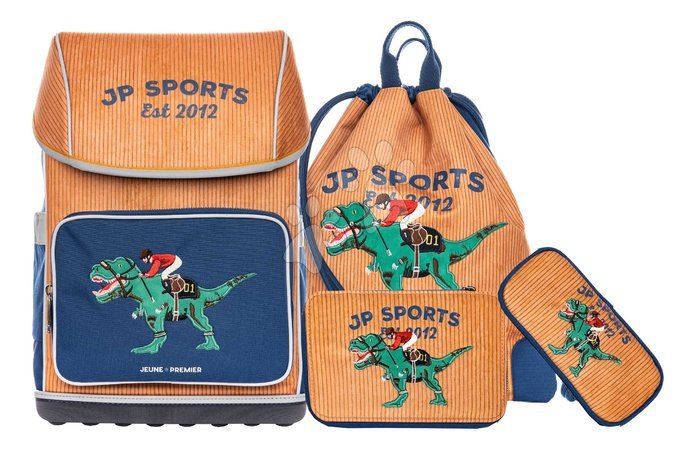 Schulbedarf-Sets vom Hersteller Jeune Premier - Set: Großer Schulrucksack Ergomaxx Polo Dino von Jeune Premier