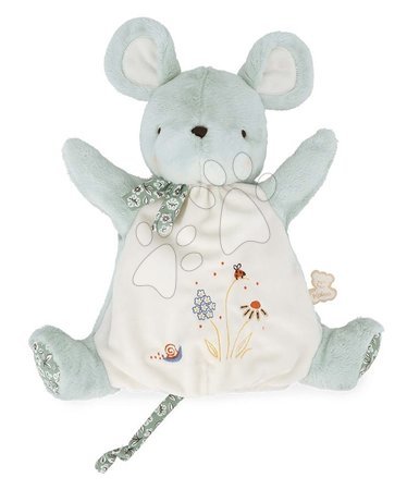 Lutke za najmlajše - Plišasta miška lutkovno gledališče Mouse Doudou Puppet Petites Chansons Kaloo