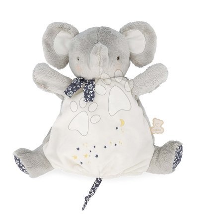 Plišaste igrače - Plišasti slonček lutkovno gledališče Elephant Doudou Puppet Petites Chansons Kaloo