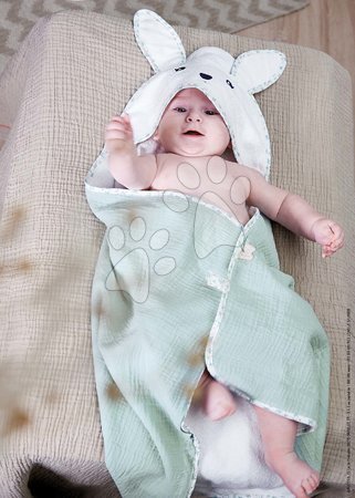 Dojčenské osušky - Osuška s kapucňou pre najmenších Zajačik Bath Towel Dove K'Doux Kaloo_1