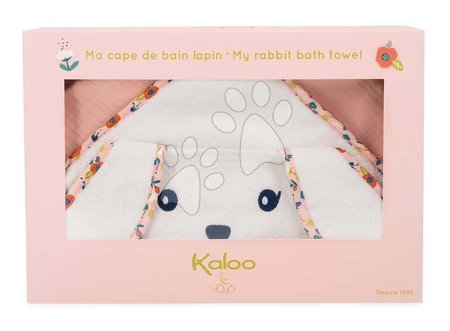 Kojenecké osušky - Osuška s kapucí pro nejmenší Zajíček Bath Towel Poppy K'Doux Kaloo - 2