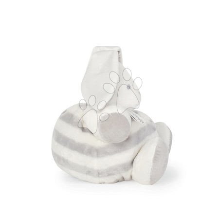 Plyšové hračky - Plyšový zajíček s chrastítkem BeBe Pastel Chubby Kaloo 30 cm pro nejmenší v dárkovém balení šedo-krémový od 0 měsíců_1