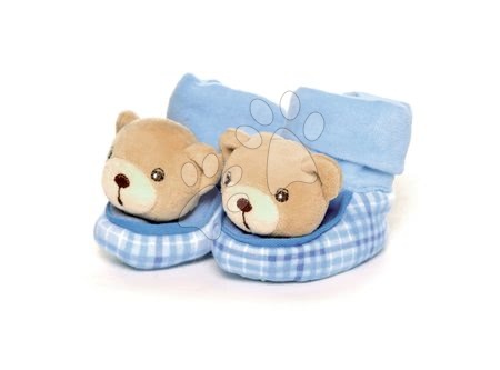 Kojenecké oblečení - Plyšové bačkůrky medvídek Blue Denim-Booties Kaloo od 0 měsíců