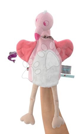 Pupazzi per i più piccoli - Fenicottero in peluche teatro delle marionette Nopnop-Rose Flamingo Doudou Kaloo - 1