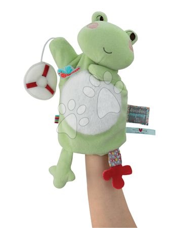 Loutky pro nejmenší - Plyšová žabka loutkové divadlo Nopnop-Bloom Frog Doudou Kaloo - 1