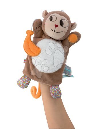 Lutke za najmlajše - Plišasta opica lutkovno gledališče Nopnop-Banana Monkey Doudou Kaloo_1