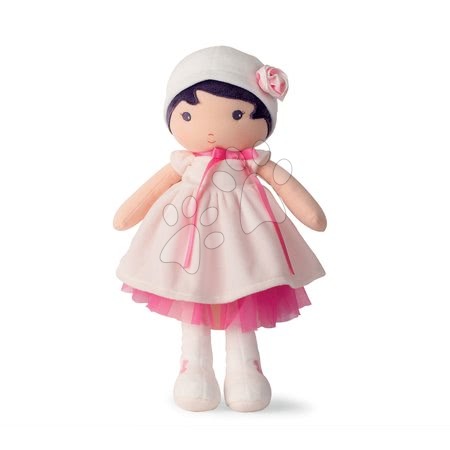 Panenky pro dívky - Panenka pro miminka Perle K Tendresse Kaloo 40 cm v bílých šatech v dárkovém balení od 0 měsíců