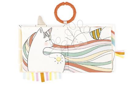 Igrače za k posteljici - Knjižica iz blaga samorog The happy Unicorn Activity Book Kaloo_1