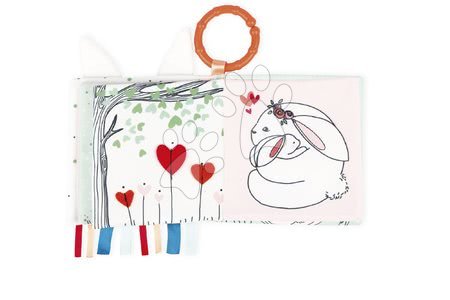 Hračky pre najmenších - Textilná knižka zajac The Rabbit in Love Activity Book Kaloo_1
