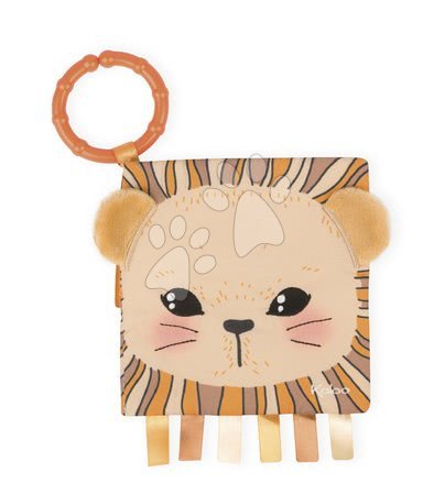 Jucării deasupra pătuțului - Carte din textil leu The Curious Lion Activity Book Kaloo