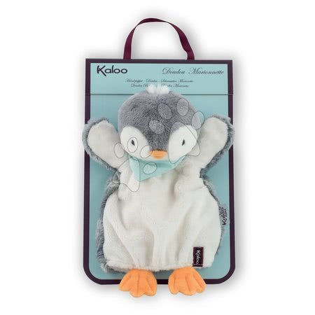 Kesztyűbábok - Plüss pingvin kesztyűbáb Les Amis-Penguin Doudou Kaloo - 2