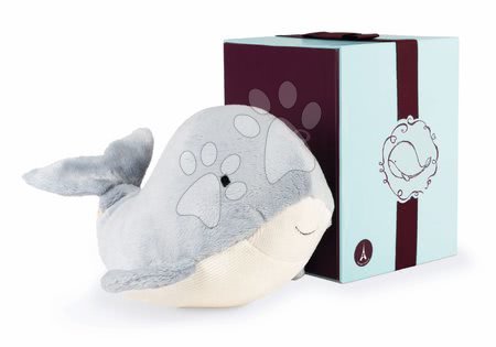 Jucarii de pluș Kaloo - Balenă de pluș Lollipop Whale Les Amis Kaloo gri 25 cm din pluș moale în cutie cadou