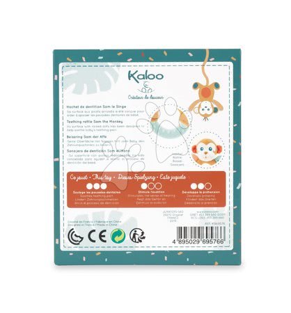 Csörgők és rágókák - Rágóka csörgővel Majom Sam Jungle Kaloo - 2