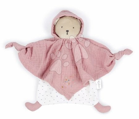 Jucării pentru patuț - Ursuleț textil roz Organic Cotton Doudou Bear Pink Kaloo_1