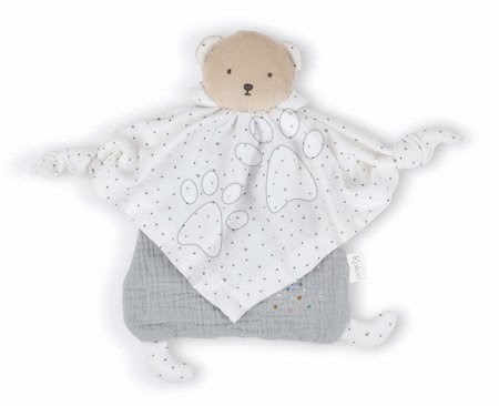 Hračky na maznanie a usínanie - Textilný medveď šedý Organic Cotton Doudou Bear Grey Kaloo