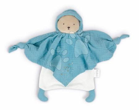 Hračky na maznanie a usínanie - Textilný medveď modrý Organic Cotton Doudou Bear Blue Kaloo_1