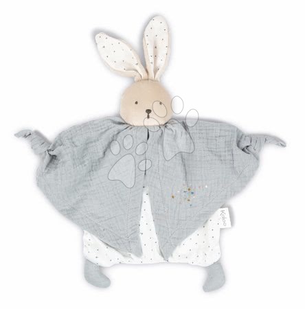 Hračky do postýlky - Textilní zajíček šedý Organic Cotton Doudou Rabbit Grey Kaloo