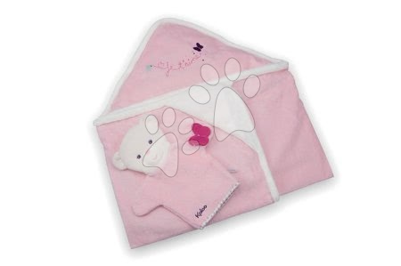 Otroška higiena - Brisača s kapuco Petite Rose-Bath Towel Kaloo s krpico rožnata