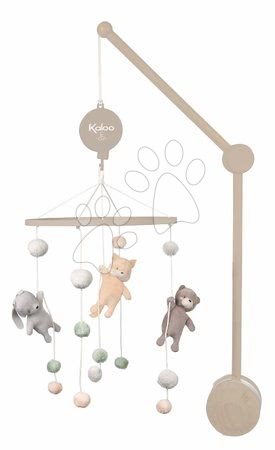 Pro dětičky od narození - Dřevěný kolotoč a plyšová zvířátka My all-soft Musical Mobile Home Kaloo