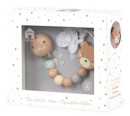 Für Babys - Schnullerkette aus Holz mit Bär My Bear Soother Holder Home Kaloo - 1