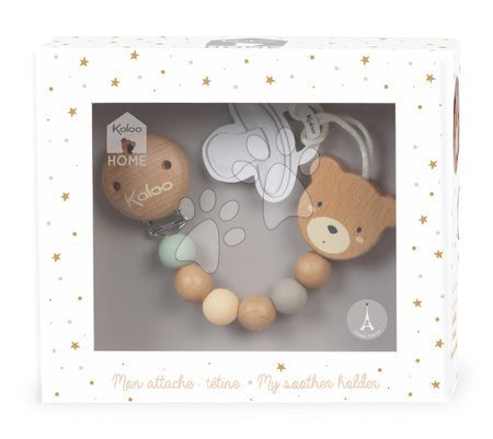 Für Babys - Schnullerkette aus Holz mit Bär My Bear Soother Holder Home Kaloo - 2