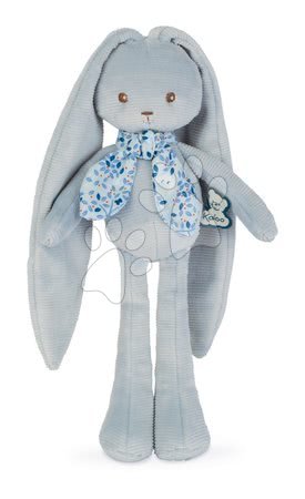 Zajček z dolgimi ušeski Doll Rabbit Blue Lapinoo Kaloo moder 25 cm iz nežnega materiala v darilni embalaži od 0 mes