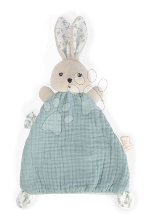 Hračky do postieľky  - Textilný zajačik na maznanie Colombe Rabbit Dove Doudou K'doux Kaloo modrý 20 cm z jemného materiálu od 0 mes