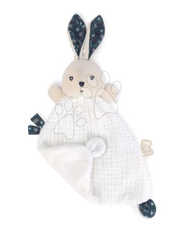 Hračky do postieľky  - Textilný zajačik na maznanie Nature Rabbit Doudou K'doux Kaloo biely 20 cm z jemného materiálu od 0 mes_1