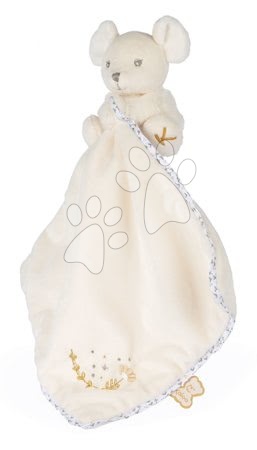 Kiságy játékok  - Plüss egér dédelgetéshez Round Doudou Mouse Cream Perle Kaloo krémszínű 20 cm pihe-puha anyagból 0 hó-tól_1
