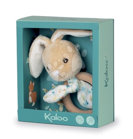 Para bebés - Conejito Justin Rabbit Teether Fripons Kaloo con anillo de madera - 3