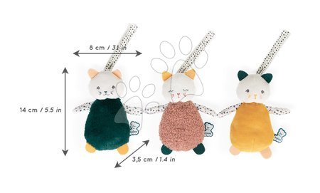 Zabawki do przytulania i zasypiania - Pluszowe kotki do rozwoju zmysłów niemowlęcia Cuddly Kitties Stimuli Kaloo - 6