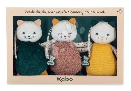 Hračky na maznanie a usínanie - Plyšové mačiatka pre rozvoj zmyslov bábätka Cuddly Kitties Stimuli Kaloo