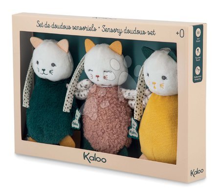 Zabawki do przytulania i zasypiania - Pluszowe kotki do rozwoju zmysłów niemowlęcia Cuddly Kitties Stimuli Kaloo - 7