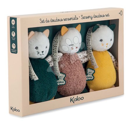 Zabawki do przytulania i zasypiania - Pluszowe kotki do rozwoju zmysłów niemowlęcia Cuddly Kitties Stimuli Kaloo - 8
