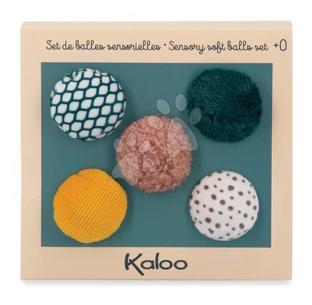 Hračky na mazlení DouDou - Senzorické míčky pro rozvoj smyslů miminka Stimuli Kaloo